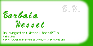 borbala wessel business card